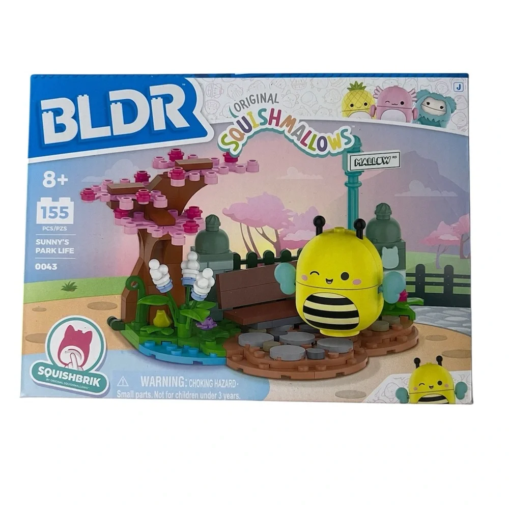 Squishmallows Sunny's Park Life Building Set - 155pc:BLDR, Enhances Fine Motor